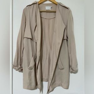 Tan Oversized Open Blazer